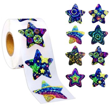 Star Birthday Stickers for Invitations and Gift Packaging