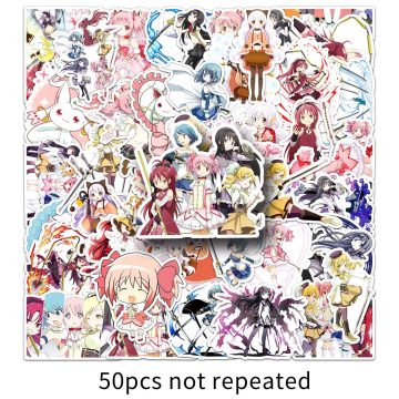 Madoka Magica Anime Stickers - Magic Girl Decals for Fridge Guitar Decor