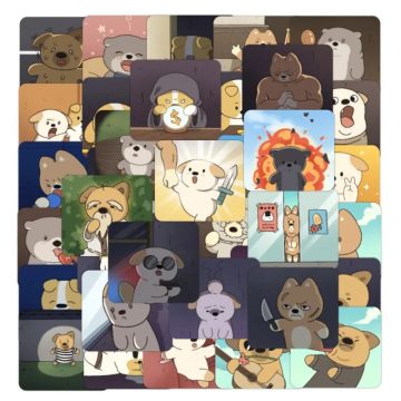 Cartoon Woobidooggy Sticker Pack for Laptop, Phone, Water Bottle, Scooter, Suitcase, Refrigerator, Stationery