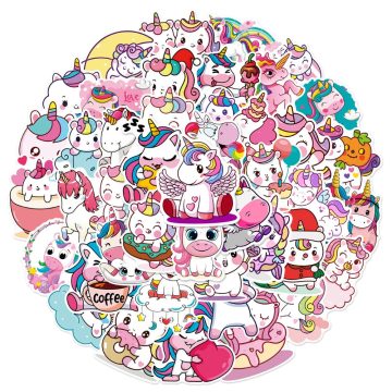 Cartoon Horse Stickers - Funny Vinyl Decals for Kids Scooter Phone