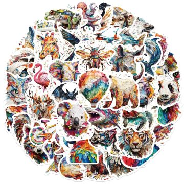 Psychedelic Animal Graffiti Stickers - Suitcase Skateboard Laptop Luggage Car Styling Decals