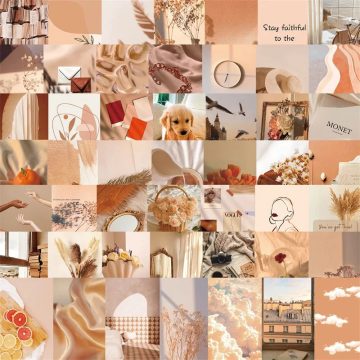 Gentle Beige PVC Stickers - Aesthetic Scrapbooking Supplies
