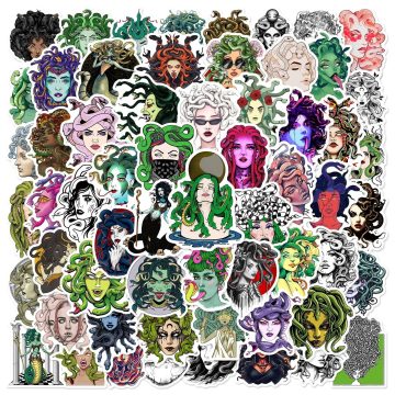 Greek Mythology Medusa Stickers for Water Bottle Luggage