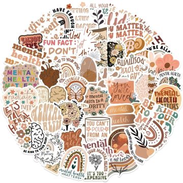Bohemia Mental Health Matters Stickers - Vinyl Decals for Scrapbook Water Bottle