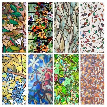 3D Decorative Flower Window Film Privacy Static Cling Sticker