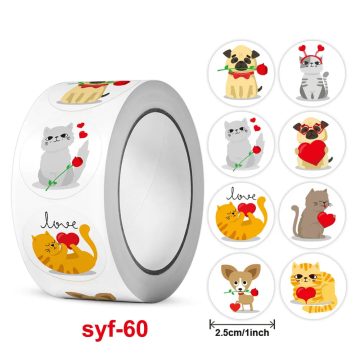 Pet Cat Dog Reward Stickers Student Praise Stationery Seal Label