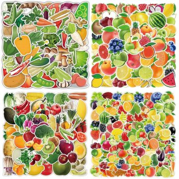 Creative Vegetable and Fruit Stickers for Luggage, Laptop, Phone, Kids' Reward, Decorative Toys