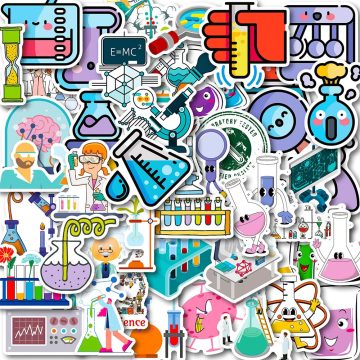 Science Physics Chemistry Lab Graffiti Stickers - for Laptop Scrapbook Suitcase Phone Diary Decoration