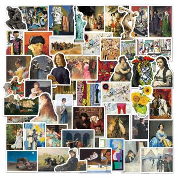 Michelangelo's David Art Stickers - Masterpiece Graffiti