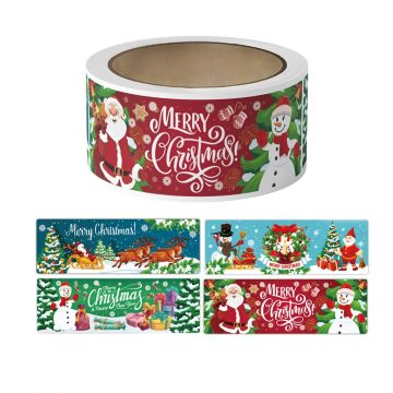 Christmas Rectangle Stickers Holiday Gift Labels for Small Business