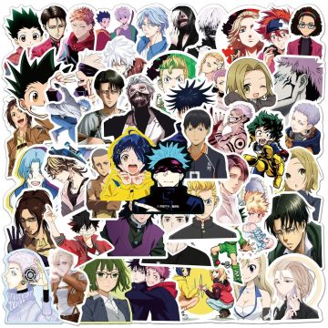Anime Character Stickers Decorative Vinyl Decals for Wall and Helmet