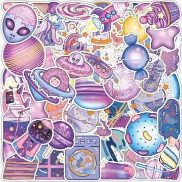 Cartoon Fantasy Universe Candy Stickers for Helmet, Wall, DIY Decoration