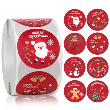 Merry Christmas Decorative Label Stickers for Office Use