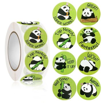 Cute Panda Animal Stickers Student Praise Reward Work Stationery
