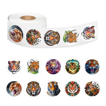 Tiger Animal Round Stickers for Gifts and Reward Labels