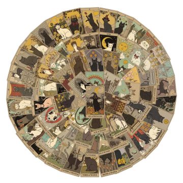 Mystic Cat Tarot Stickers - Divination Aesthetic Decals for Scrapbook Car