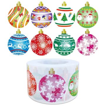 Balloon Christmas Decor Stickers - Gift Box Thank You