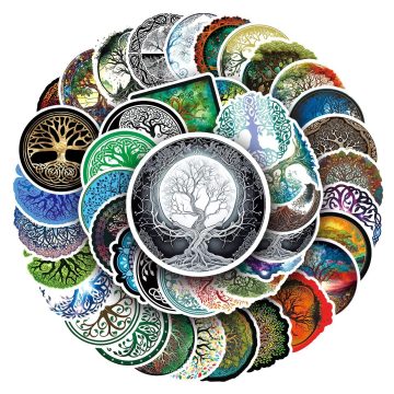 Kawaii Life Tree Series PVC Stickers For Kids Toys Gifts