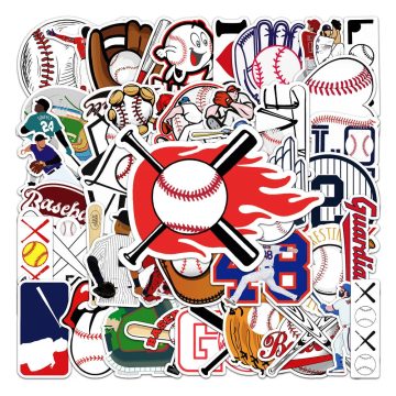 Cartoon Sports Baseball Stickers - Graffiti Decals for Notebook Luggage