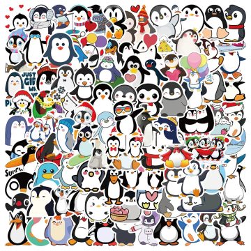 Cute Cartoon Animals Penguin Waterproof Graffiti Decals