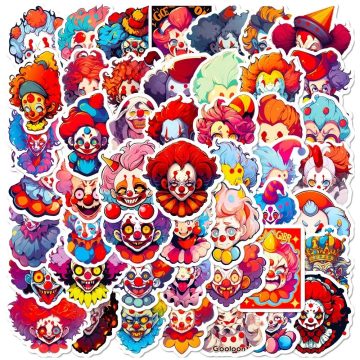 Circus Clown Cartoon Stickers for Helmet Suitcase Craft Supplies