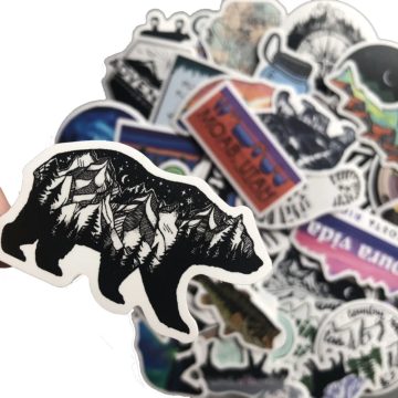 Camping Adventure Stickers for Laptop, Suitcase, Car, Outdoor Travel DIY