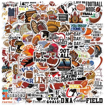 Funny Cartoon Sport American Football Rugby Graffiti Decals