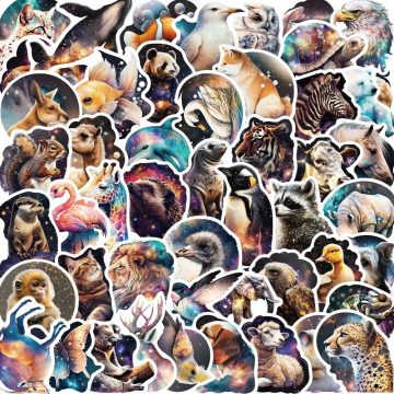 Retro Starry Animal Kawaii Stickers for Laptop Phone Fridge