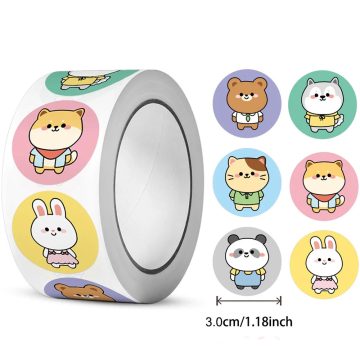 Cartoon Animal Reward Stickers Kids Game & Gift Labels