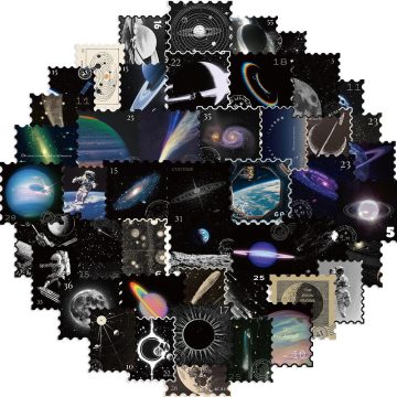 Cool Mysterious Universe Planet Graffiti Stickers for Motorcycle, Luggage, Guitar, and Skateboard