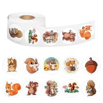 Cute Animal Squirrel Stickers for Laptop Phone Case Scrapbook Notebook Reward Decal Kid Gift Toy
