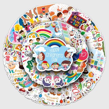 Childrens Cartoon Waterproof Vinyl Stickers for Skateboard and Snowboard Decals