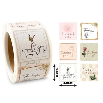 Cartoon Floral Gift Stickers Baking & Envelope Seals