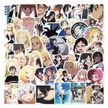 Anime Sticker Set Decorative Vinyl Decals for Laptop, Water Bottle, Scooter