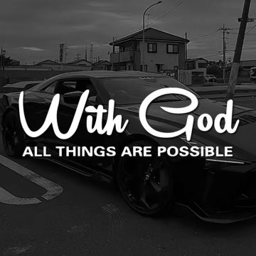 With God All Things Possible Christian Automotive Decal