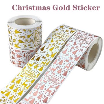 Merry Christmas Gift Stickers Decorative Labels for Holiday Packaging