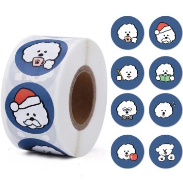 Cute Animal Stickers Christmas Kawaii Gift Seal for Handmade Food Cake Packaging Scrapbooking Craft Decor