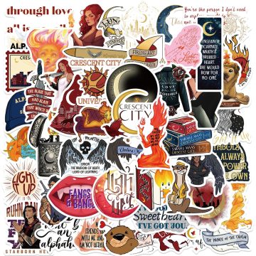 Crescent City Romance Book Stickers Decal for Laptop, Guitar, Phone, Scrapbook