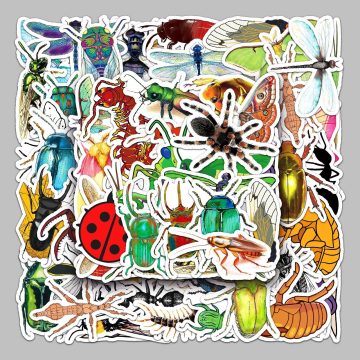 Cartoon Insect Stickers for Helmet, Wall, DIY Decoration