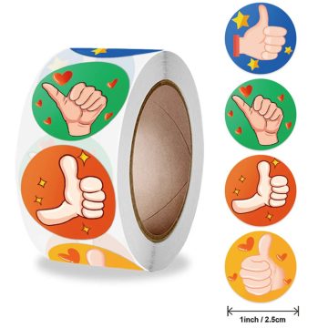Thumbs Up Encouragement Reward Stickers for Kids School Kindergarten