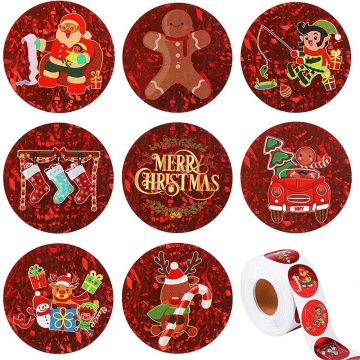 Santa Baking Seal Stickers - Handmade Envelope Decoration