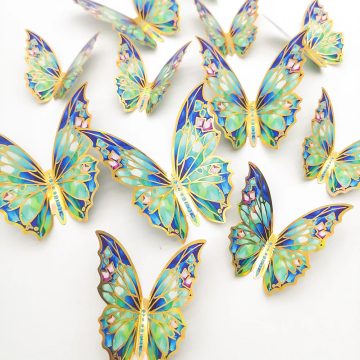 3D Gold Butterfly Wall Stickers Self-Adhesive Home Decor