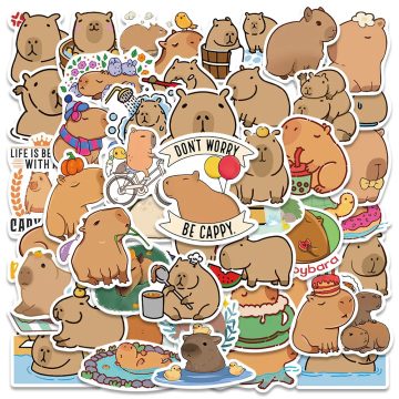 Capybara Cartoon Stickers for Laptop, Phone, Luggage, Car, Bottle, Gifts