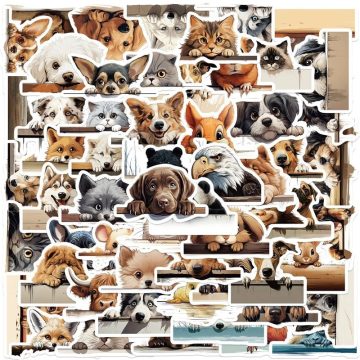 Lay Dog PVC Stickers - Korean Kawaii Stationery Supplies for Scrapbooking