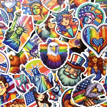 Rainbow Graffiti Waterproof Stickers for Helmet