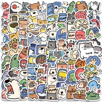 Cute Animal Stickers for Tech, Travel, and Stationery