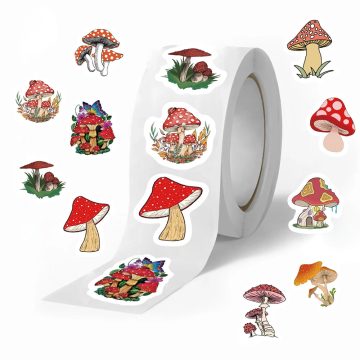 Children Mushroom Reward Stickers School Students Cute Cartoon Encouragement Scrapbooking Decoration