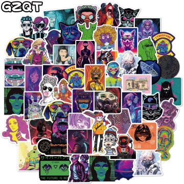 Cyberpunk Anime Graffiti Stickers for Guitar & Suitcase