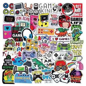 Gamepad Controller Cartoon Stickers for Phone Laptop Bike Fridge