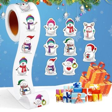 Snowman Christmas Stickers DIY Gift Labels for Holiday and Party Decoration